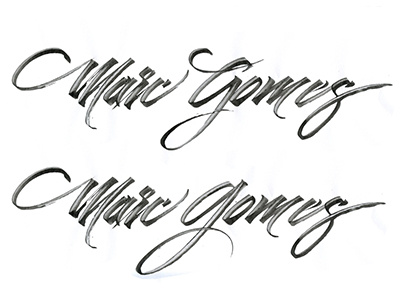 Marc Gomes2 calligraphy identity logo logotype