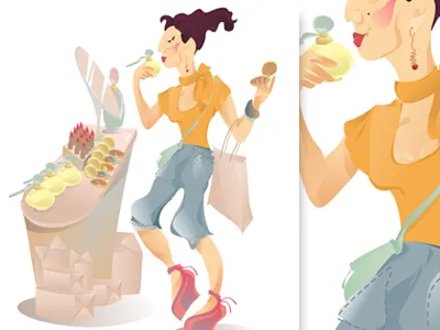 Shoping Woman 02 character graphic illustration shoping woman