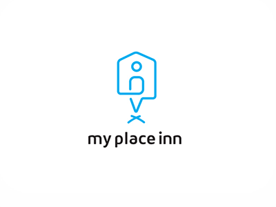 My Place Inn blue branding logo my place inn rainfall