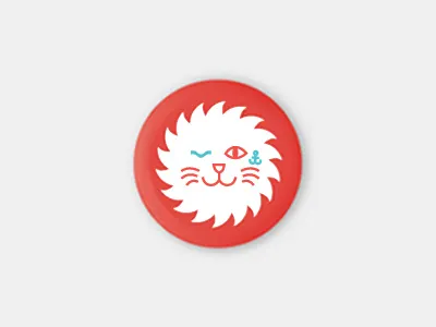 Badge.01 badge cat cyan konrad orange sailor set sybilski