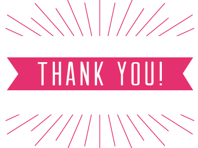Thank you! banner firework thank you
