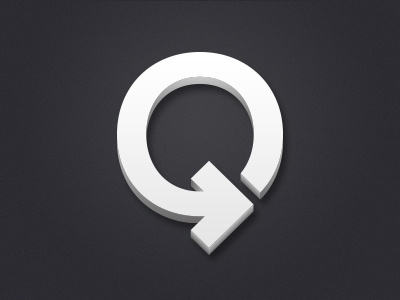 We are EcQuant! 3d black circle logo trademark white