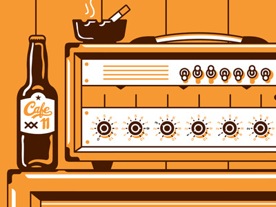 ORANGE AM(P)! Detail 2 halftone def studios