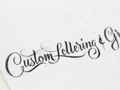 Custom Lettering - Sketch copperplate custom lettering lettering pencil script sketch strap line