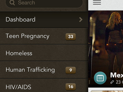 Menu Feed feed iphone menu sidebar