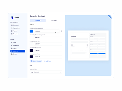 Customise Branding Settings Page || SaaS app app design button dailychallenge dailyui dailyuichallenge design flat design shadow typography ui uichallenge ux