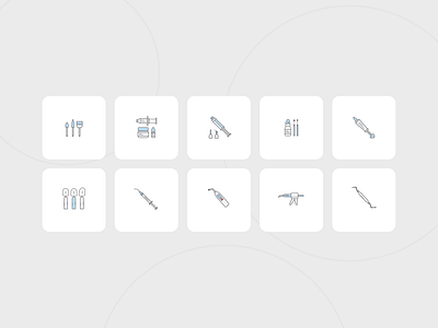 Essential Medical Tools - Icon Pack app app icon app ui clean ui design icon icon design icon pack medical medical design medical icon minimal icon minimalism product design ui ui ux user interface ux web website icon