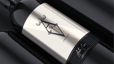 Auoves wine Label Design branding design graphic design illustration label design packagingdesign photoshop