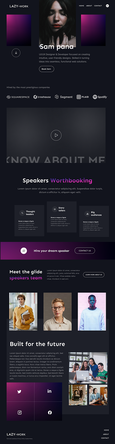 PORTFOLIO _INSPIRE FROM WEBFLOW branding creative design gradient landing page design portfolio prototype ui user interface web design