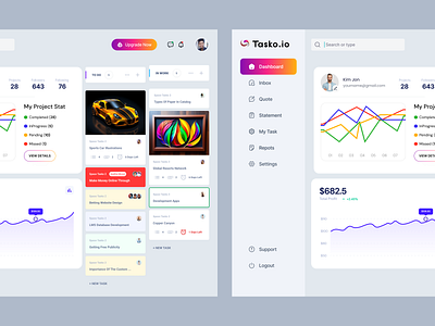 Task Management web app_ dashboard_ saas design bertobaseit branding dashboard design design graphic design illustration logo manage task minimal project manage task management ui ui kit ux