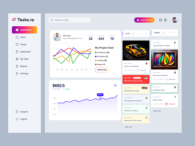 Task Management web app_ dashboard_ saas design bertobaseit branding design graphic design illustration logo minimal motion graphics project manage task management ui ui design ui kit ui ux ux