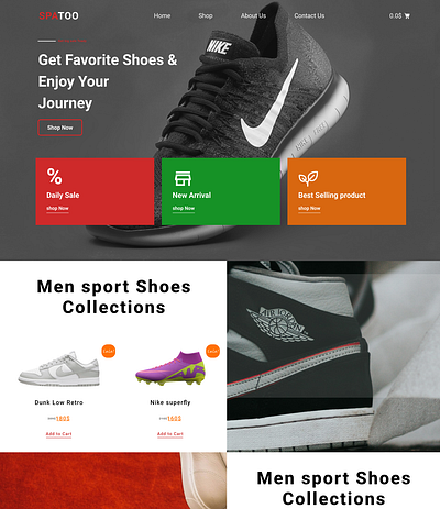 Footwear Dashboard creativeui ecommercedesign landingpagedesign minimaldesign responsivedesign shoestore uiuxdesign webdesign