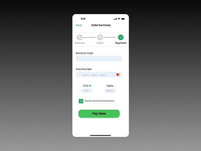 Challenge #002 : Credit Card Checkout #DailyUI app dashboarddesign design ecommerce mobileapp typography ui ux