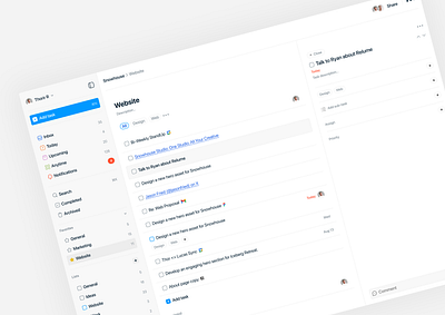 Task Management App - Concept Work app blue clean ios list mac product design productivity project project management task task management tasks things todo todoist ui ux