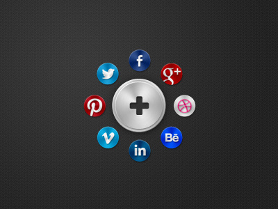 Radial Follow UI Experiment brushed metal follow interface social social networks ui user interface ux