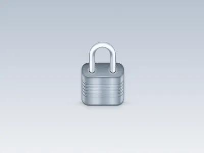 Lock design lock metal safe security silver ui ux