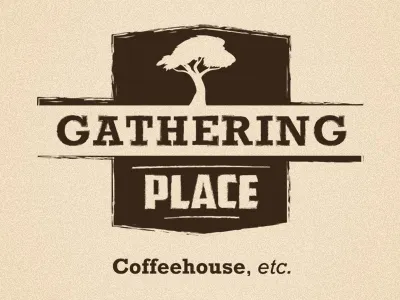 Gathering Place coffe coffehouse logo shop