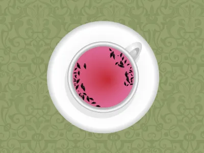 Cup of Noon Chai / Kashmiri Tea chai coffee coffee cup cup illustration kashmir kashmiri saucer tea