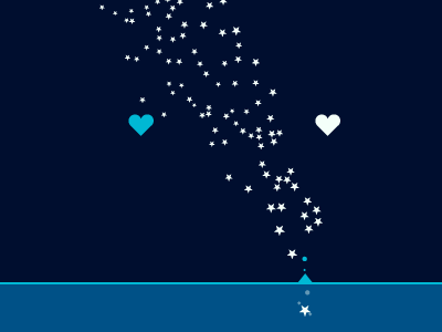 Milk Way alone blue drip heart milk milk way sea way