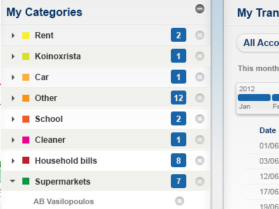 Categories app banking budgets categories finance organisation personal planning ux