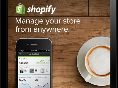 Shopify for iPhone chart ecommerce graph iphone logo shopify wood