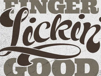 Finger Lickin' Good custom type texture