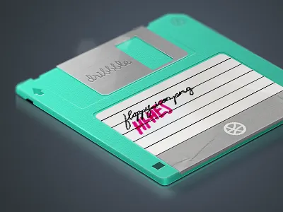 Dribbble Floppy dribbble floppy icon photoshop turquoise