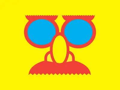 Not Funny. character funny glasses moustache mustache vector