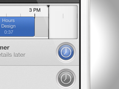 Hours UI Button app blue button design glow hours interface iphone time ui