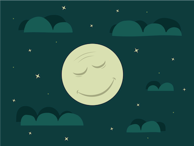 Day/Night Illustration Series: Night version pre-texture color illustration poster print series vector