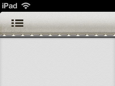 Potential Toolbar Design for iPad App fabric ios ipad iphone photoshop stitching texture