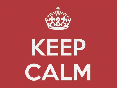 Keep Calm and Carry On crown poster