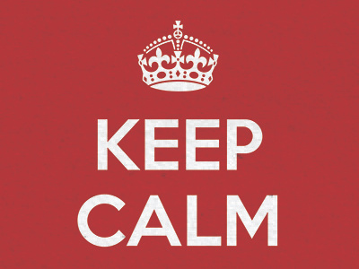 Keep Calm and Carry On crown poster