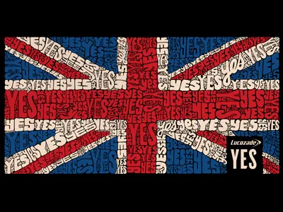 YES blue flag gb jack olympics red union white yes