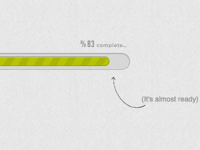 Almost Ready coming soon loading progress progress bar splash page