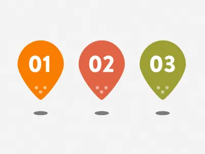 1, 2, 3. icon map map marker ui