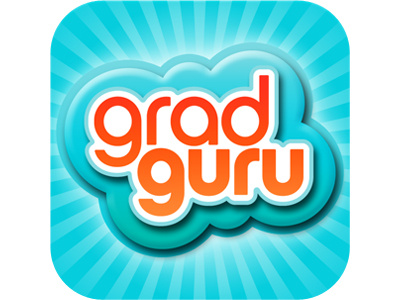 grad guru app icon app design bright community college iphone logo non profit visual design