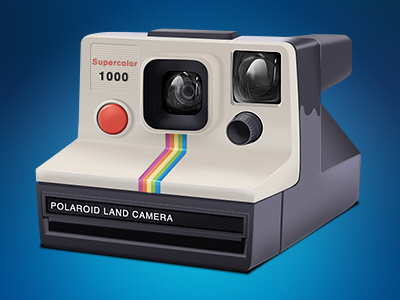 Polaroid Supercolor 1000 icon photo polaroid rainbow vintage