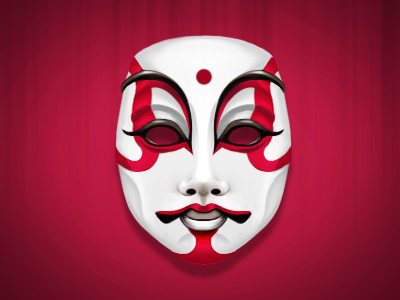 Kabuki Icon icon illustration red theater