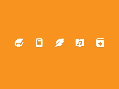 eBook icons book ebook ereader icon orange pictogram pixel perfect simple