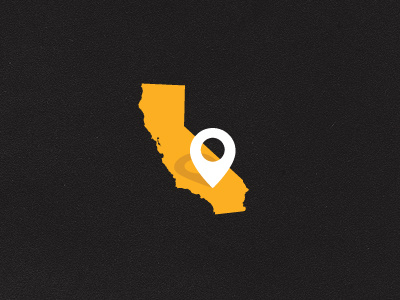 Current Logo Project black california location pin logo orange shadow vector white