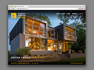 Modern Green Home | Homepage architecture responsive website