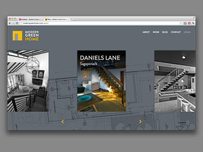 Modern Green Home | Work architecture responsive website