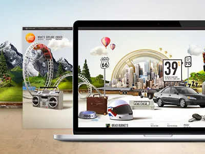 Camry Effect Scene art direction design interactive mobile tablet ui web design