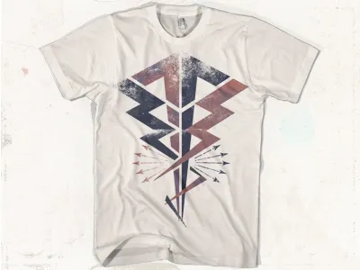 Bolt! On a Shirt! abstract arrows bolts for sale lightning lightning bolts matt borchert texture vector