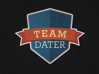 Team Date shield brand branding date grunge logo ribbon shield team