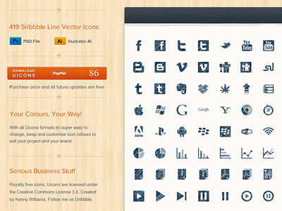 Scribbble Icons Updated glyph iconograpy icons scribble set