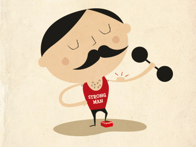 Strong Man! illustration man strong
