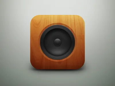 Speaker iOS Icon black blue brown dark gray icon ios light orange speaker white wood