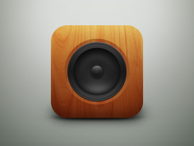 Speaker iOS Icon black blue brown dark gray icon ios light orange speaker white wood